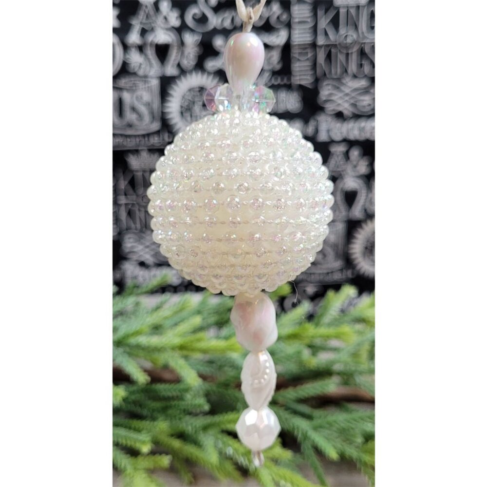 Vintage Beaded Christmas Ornament